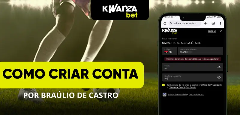 Como criar uma conta na kwanzabet