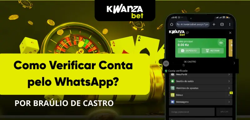 Como verificar conta na Kwanza Bet pelo WhatsApp